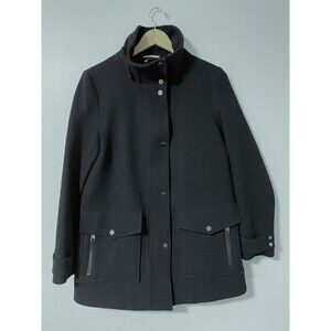 Marc New York Black Textured Duffle Coat Mid-Length Women's S‎ Wool